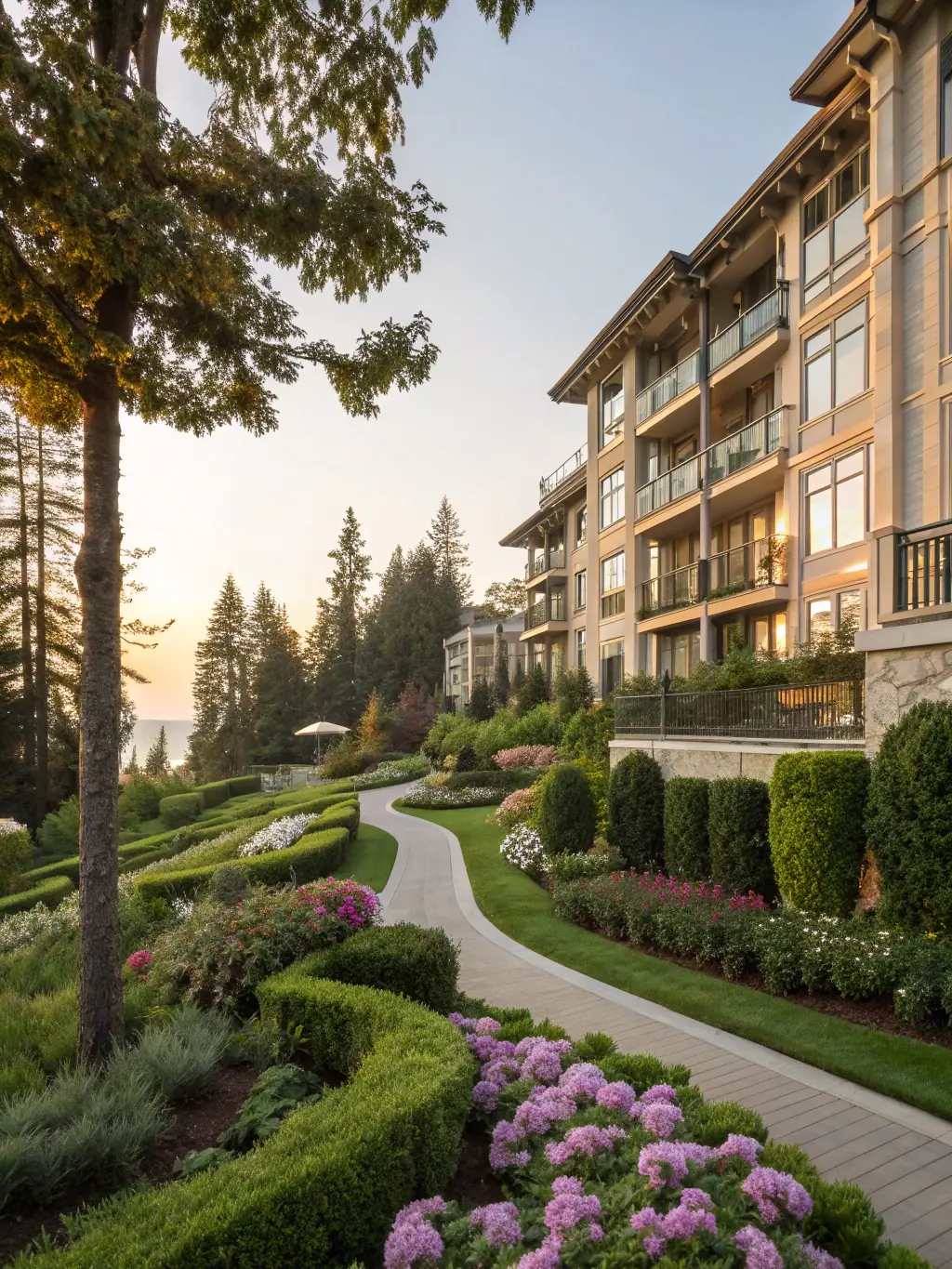A modern apartment complex with well-maintained landscaping and a swimming pool, representing a multifamily investment opportunity by Altitude Equity.